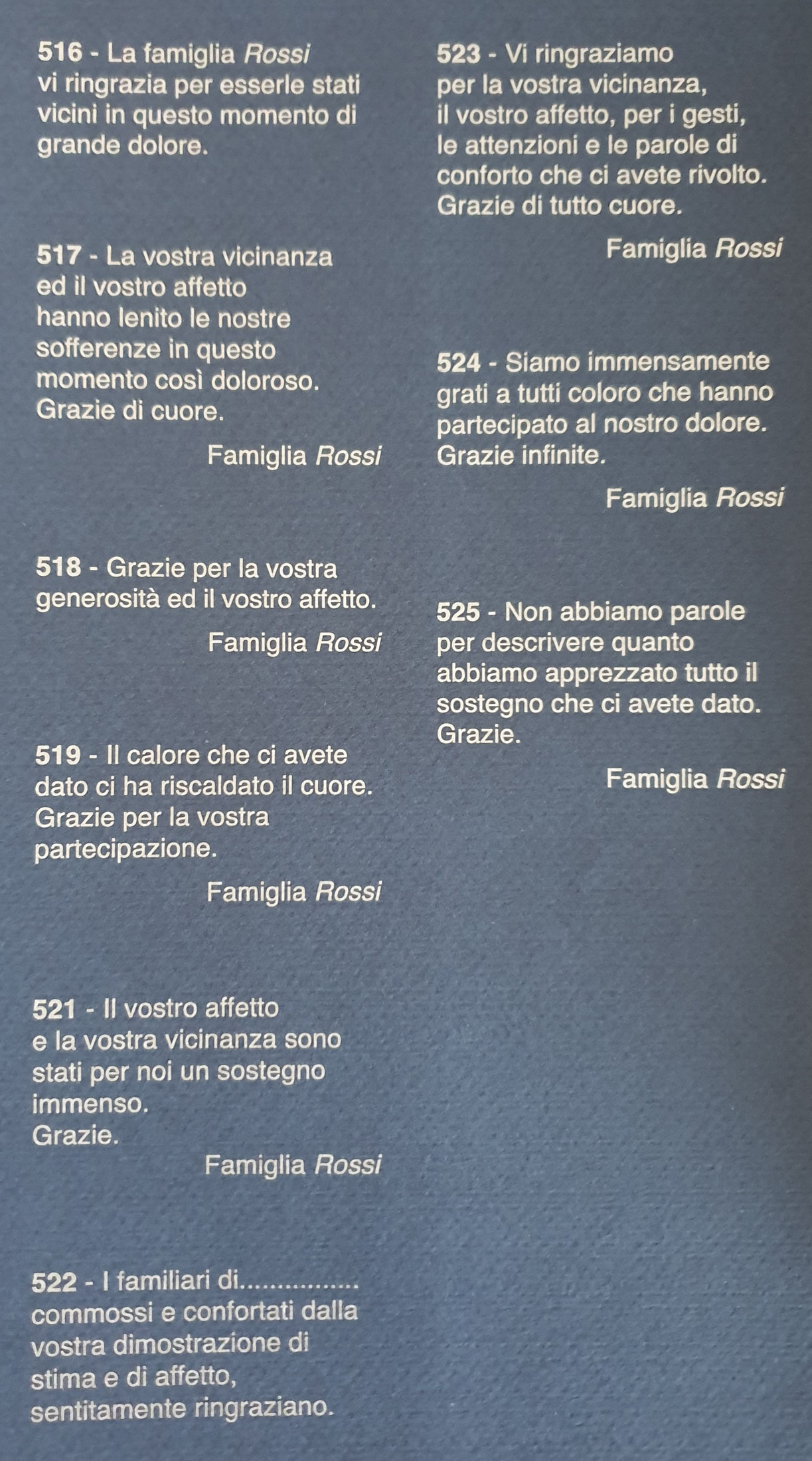 Modello di ricordino — catalogo Dragano 12
