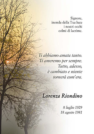 Modello di ricordino — catalogo Dragano 59